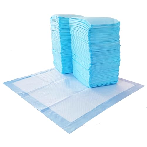 hundepinkeltücher 100 stück für töpfchentraining 5-lagig auslaufsicher parfümiert amazon basics 56 x 56 cm blau/weiß