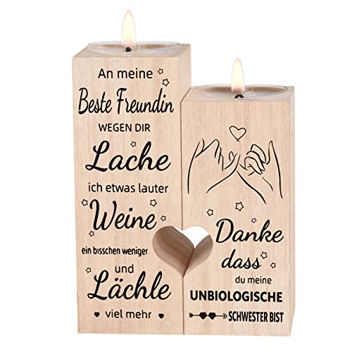 herzförmiger kerzenhalter beste freundin geschenk freundschaftsgeschenk geburtstagsgeschenk