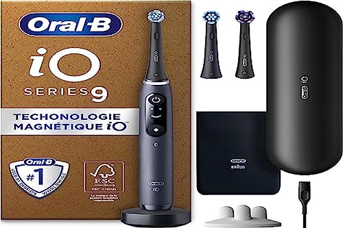 oral-b iO series 9 plus edition elektrische zahnbürste mit 3 aufsteckbürsten und reise-etui