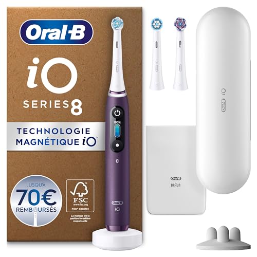 oral-b io series 8 plus elektrische zahnbürste mit 3 aufsteckbürsten und etui