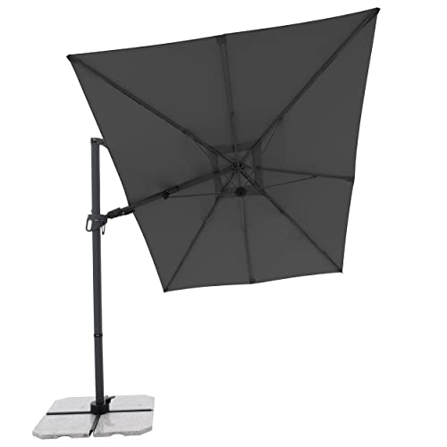 doppler sonnenschirm dunkelgrau 300 cm x 220 cm stilvoll und funktional