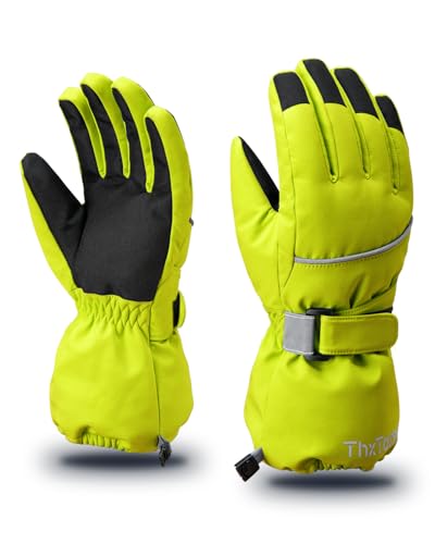 ThxToms Kinder Skihandschuhe Winter | Wasserdicht Winddicht Warm für Jungen Mädchen