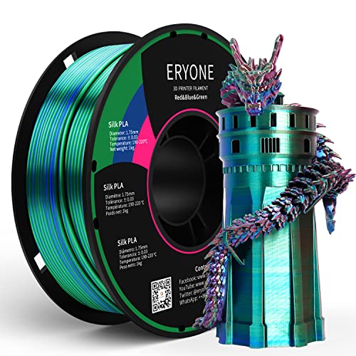 eryone 1kg pla silk filament tricolor + 1kg pla silk dualcolor gratis 17,54