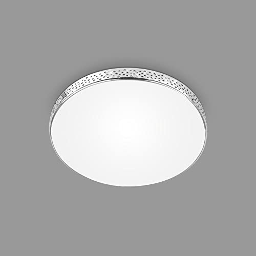 led bad deckenleuchte briloner leuchten mit glitzereffekt ip44 chrom 285x65 mm