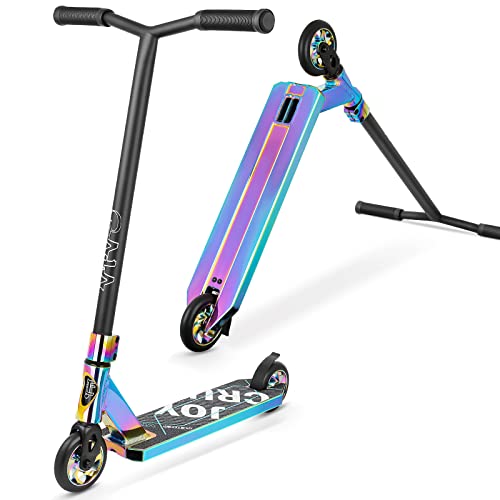 joycruise stunt scooter kinder und erwachsene, 360 drehung, 110 mm räder, aluminium core