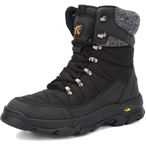 vtasq herren schneestiefel wasserdicht warm gefüttert outdoor stiefel schwarz 44 eu