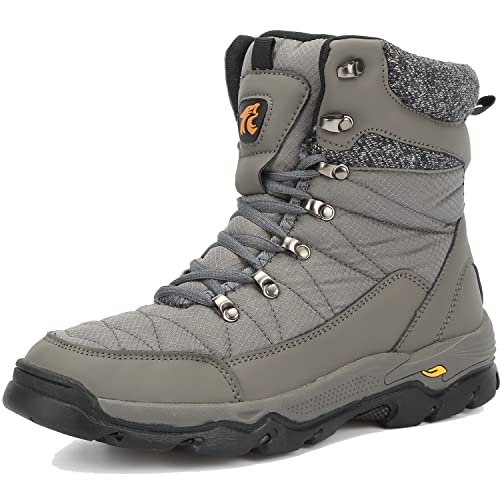 vtasq herren winter schneestiefel wasserdicht gefüttert rutschfest grau 39 eu