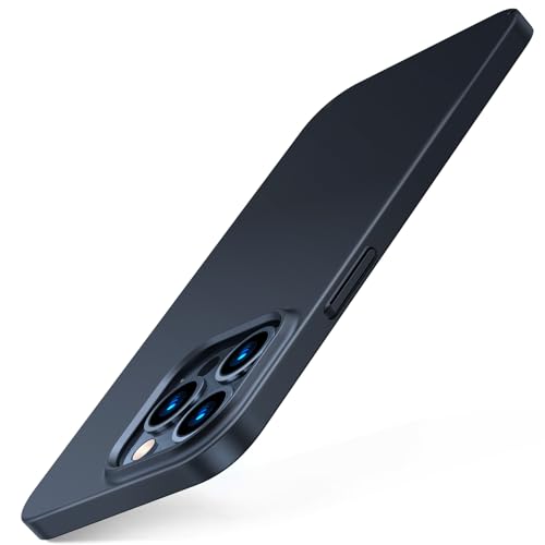 Produktbild: torras hülle für iphone 14 pro max, ultra dünn, unzerbrechlich, schwarz, mit 2 x 9h schutzglas