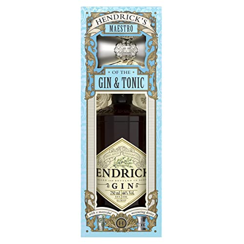 hendrick's gin geschenkset mit barmaß, 70cl - gin & tonic set