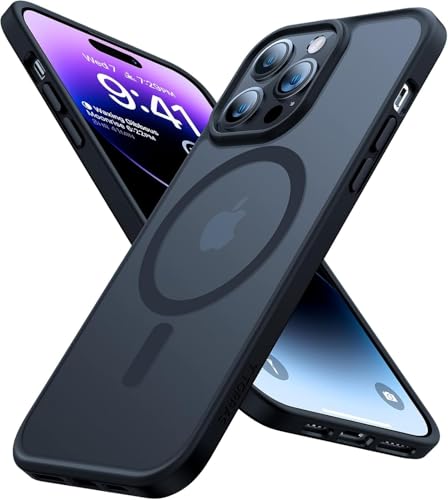 torras iphone 14 pro max hülle, magsafe, military schutz, shockproof, matt schwarz