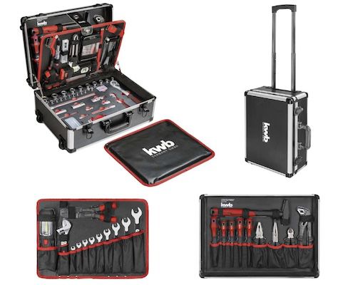 kwb werkzeugkoffer 175-teilig mit trolley-funktion, 119,99 (statt 138)