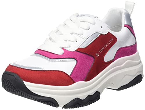 Produktbild: TOM TAILOR Damen Sneaker 5391405, Rot Weiß, Größe 39 EU
