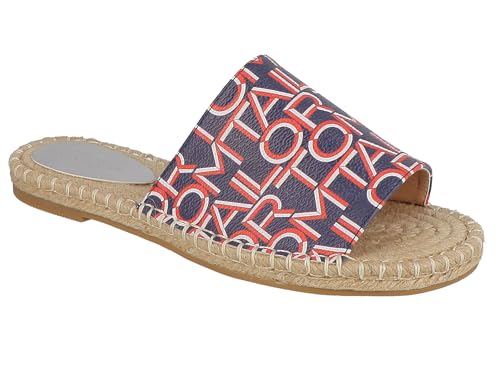 tom tailor damen flacher slipper navy rot weiß 37 eu