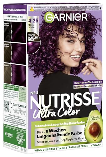 garnier nutrisse haarfarbe 4.26 ultra violett, intensive farbsensation, reflex-boost