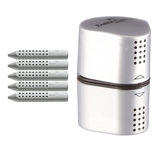 faber-castell grip 2001 radierer grau 5er pack und grip anscharfer 183800