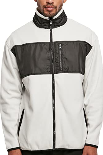 Urban Classics Herren Micro Fleece Jacket Patched wolfgrey, M