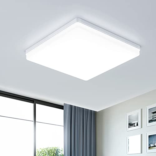 led deckenleuchte 48w 4800lm 6500k easy eagle, ip44 badlampe, 30cm für wohnzimmer, schlafzimmer, küche, büro