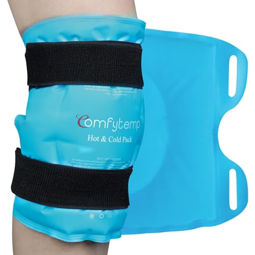 comfytemp kühlmanschette knie 27x35cm kühllpad mit klettverschlüssen für schmerzen