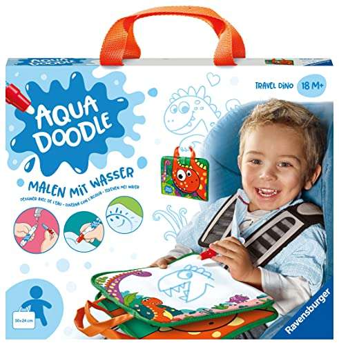 Ravensburger aquadoodle travel dino - reiseset für kinder ab 18 monaten, malen mit wasser