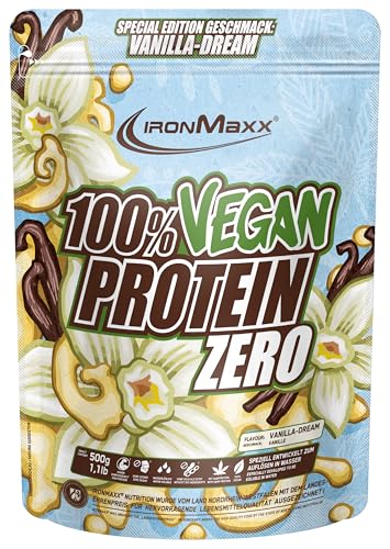 ironmaxx vegan protein pulver 500g - zero zucker, vanille, 4 komponenten