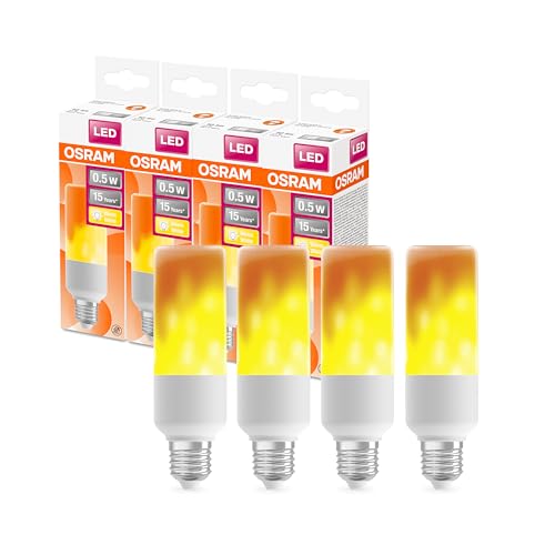 osram led lampen e27 0,50 w flammenlicht warmweiß 1500 k 4er pack