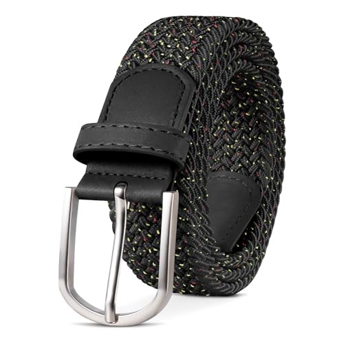 TANGCHAO Stretchgürtel Flechtgürtel Elastik Gürtel für Damen und Herren 3.3cm 90-135cm