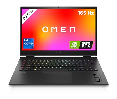 hp omen gaming laptop 17,3 zoll mit rgb-beleuchtung schwarz