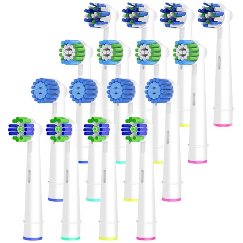 aufsteckbürsten für oral b elektr. zahnbürste, 16er set, 4 precision, 4 cross, 4 3d whitening, 4 sensitive clean