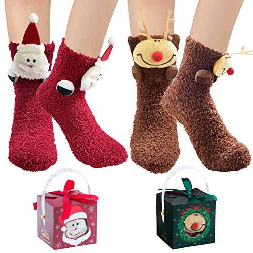 kuschelsocken damen antirutschsocken für frauen, geschenkbox weihnachten