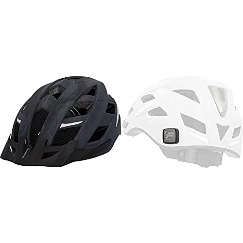 fischer urban plus fahrradhelm mit integriertem led-rücklicht für männer und frauen