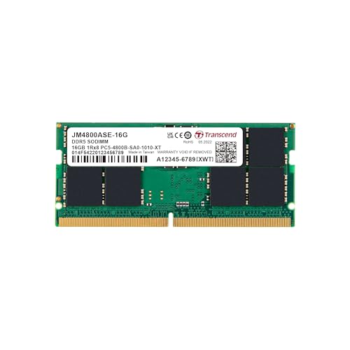 16GB DDR5 4800MHz Transcend SO-DIMM-Speichermodul JM4800ASE-16G