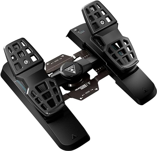 turtle beach velocityone rudder, präzise ruderpedale, kontaktlose sensoren, pc/xbox