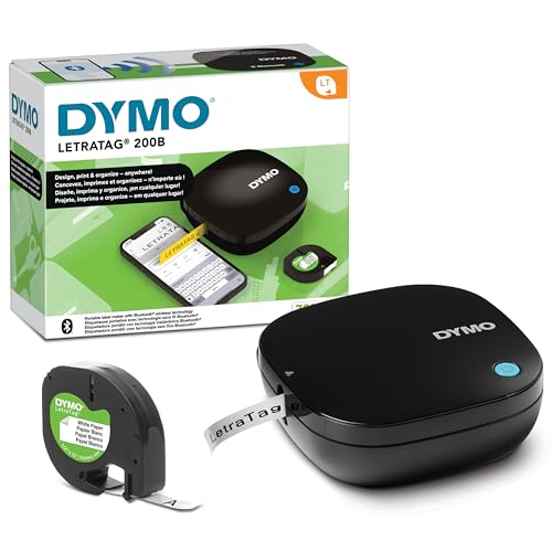 dymo lettarg 200b beschriftungsgerät bluetooth etikettendrucker mit band weiß