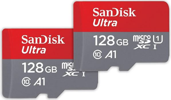 sandisk ultra microSDXC 128GB UHS-I speicherkarte 2er pack für 20,99