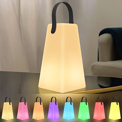 led außen lampe mit fernbedienung tragbar 8 farben usb wasserdicht camping 12 x 20 cm