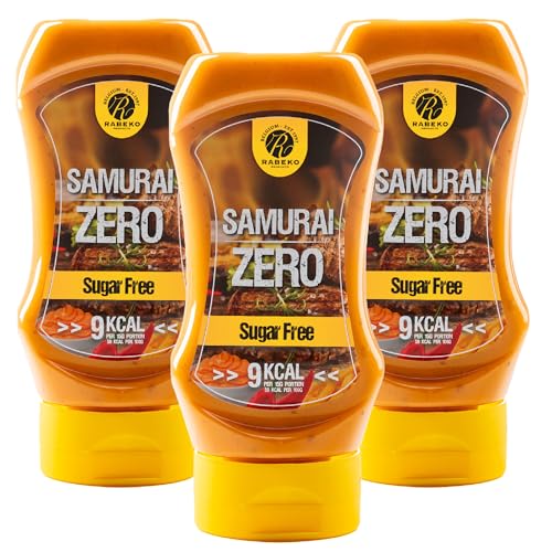 rabeko zero sauce samurai 3 x 350ml ohne zucker fettarm glutenfrei laktosefrei low carb