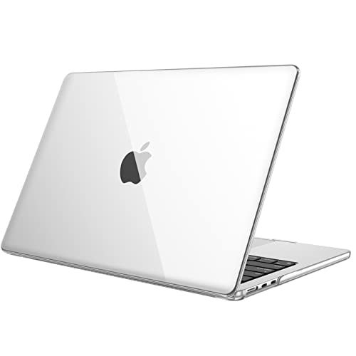 fintie hülle für macbook air 13.6 zoll m3 m2 (2024-2022) ultradünne hartschale transparent