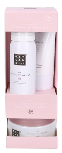 rituals geschenkset für frauen, the ritual of sakura, mit reismilch und kirschblüte, 3 stück