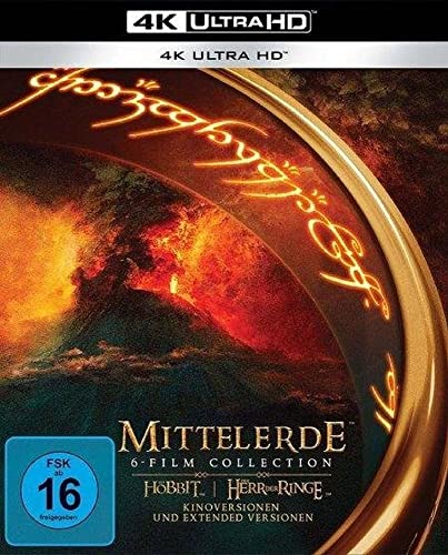 mittelerde 6-film collection 4k ultra hd blu-ray 15 discs kinoversion und extended version