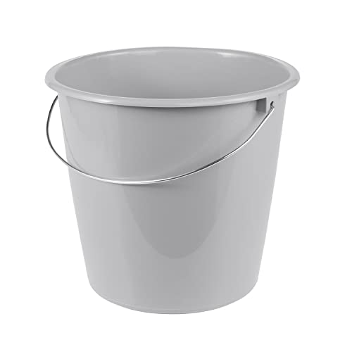 keeeper eimer 10 l mit metallbügel nordic grey 28,5 x 28,5 x 26 cm aus polypropylen