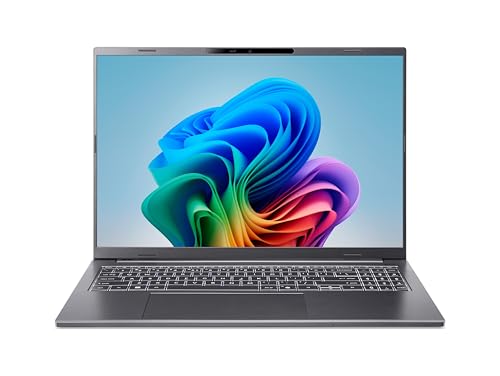 Acer Aspire 16 AI Laptop, 16" WUXGA 120Hz, Snapdragon X1, 16GB RAM, 512GB SSD
