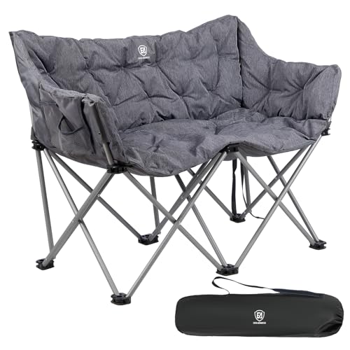 ever advanced campingstuhl klappbar für 2 personen, 320kg belastbar, outdoor sofa