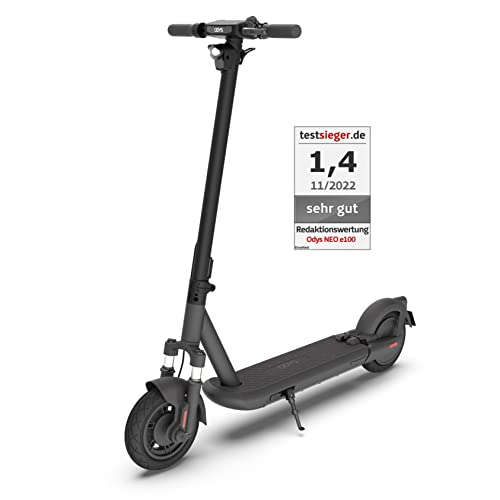 odys neo e100 faltbarer e-scooter, bremsensystem, ip55, display