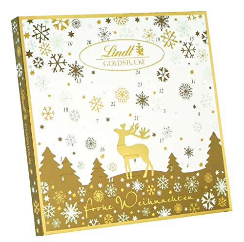 lindt schokolade adventskalender 2024, 156 g, 24 süße surprises, weihnachtsgeschenk