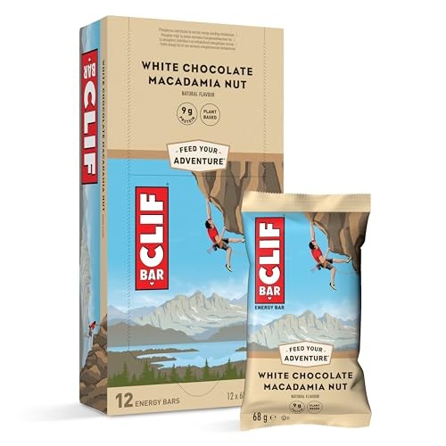 CLIF BAR Energieriegel 9g pflanzliches Eiweiß White Chocolate Macadamia Nut