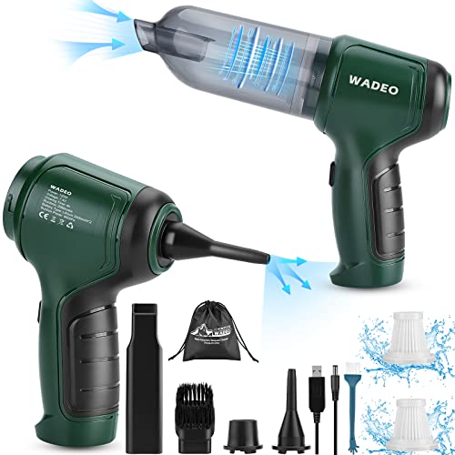 handstaubsauger akku WADEO 3 in 1 kabellos mini mit 4 düsen und 2 filtern für auto und home