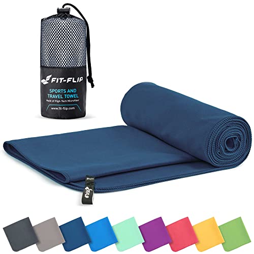 Fit-Flip Mikrofaser Handtuch - schnelltrocknend, leicht, kompakt - Sport, Reisen, Strand