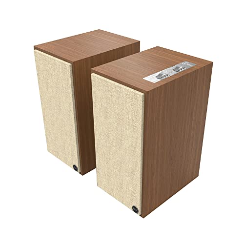klipsch the sevens aktivlautsprecher mit bass equalizer, walnuss