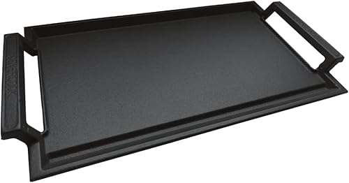 covercook grillplatte gusseisen 43 x 23 cm grillpfanne für induktion, 2 seiten-griffe