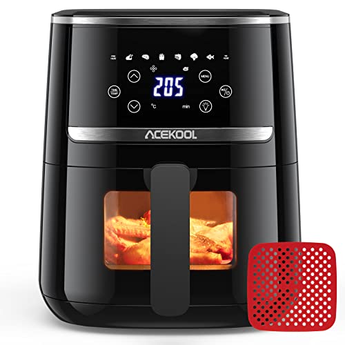 heißluftfritteuse 5QT XXL air fryer mit silikon liner, 8 presets, acekool